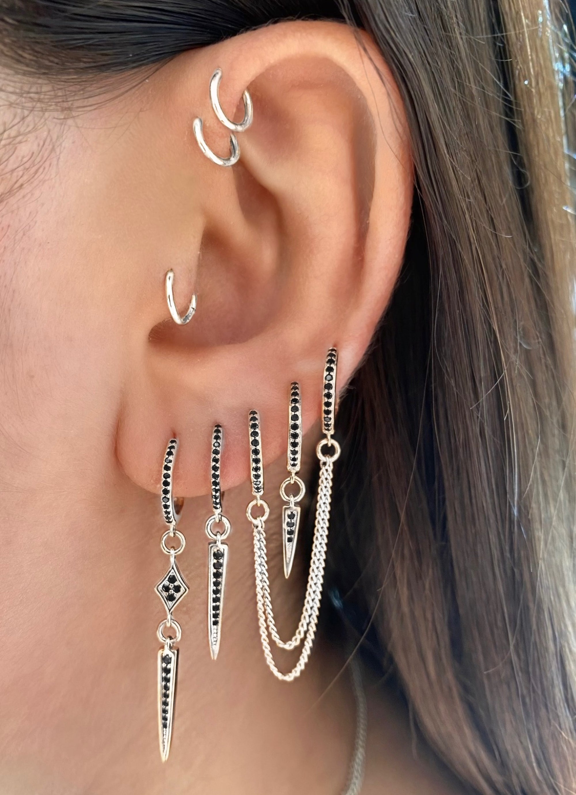 סט עגילים ORIA SILVER